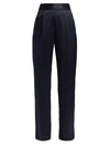 The Sei Wide-leg Silk Trousers In Abyss