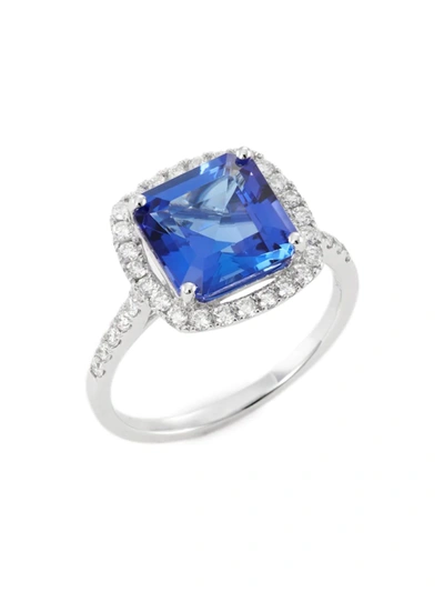 Saks Fifth Avenue Women's 14k White Gold, Tanzanite & Diamond Ring