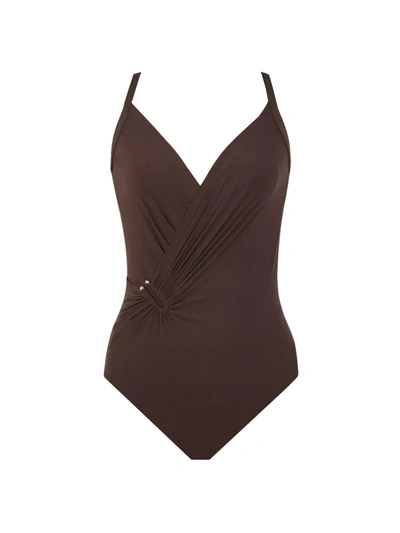 Amoressa By Miraclesuit U-turn Ulyana One-piece Swimsuit In Fudge