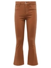 L'agence Kendra High Rise Crop Flare Jeans In Java Coated
