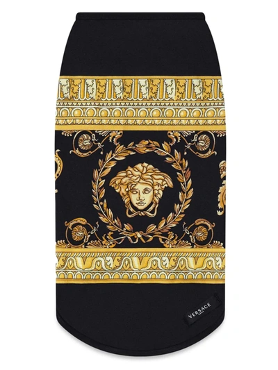 Versace Borocco Dog T-shirt In Nero Oro