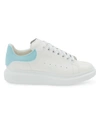 Alexander Mcqueen Oversized Leather Platform Sneakers In White Blue