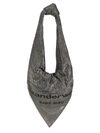 Alexander Wang Scarf Metal Mesh Shoulder Bag In Metallic Silver