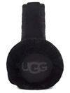 Ugg Sheepskin Embroidered Logo Earmuffs In Black
