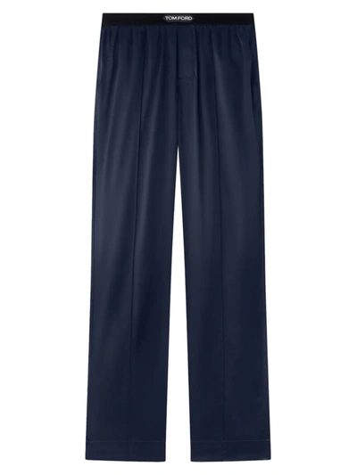 Tom Ford Silk-blend Pajama Pants In Black