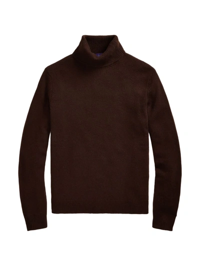 Ralph Lauren Cashmere Turtleneck Jumper In English Brown