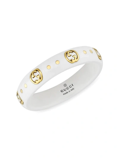 Gucci Icon Corundum And 18ct Yellow-gold Ring In White