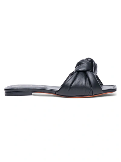Santoni Freeze Knot Flat Slide Sandals In Black