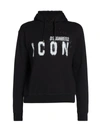 Dsquared2 Icon Spray Logo Hoodie In Black