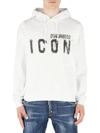 Dsquared2 Icon Spray Logo Hoodie In White