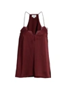 Cami Nyc Racer Silk Camisole In Currant