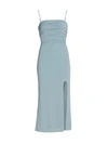 Cinq À Sept Mariah Back-cutout Slip Midi Dress In Ocean Dew