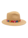 VALENTINO GARAVANI VLOGO STRAW FEDORA,400014865125