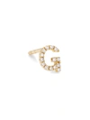 Saks Fifth Avenue Women's 14k Yellow Gold & 0.03 Tcw Diamond Initial Stud Earring In Initial G