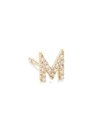 Saks Fifth Avenue Women's 14k Yellow Gold & 0.03 Tcw Diamond Initial Stud Earring In Initial M