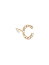 Saks Fifth Avenue Women's 14k Yellow Gold & 0.03 Tcw Diamond Initial Stud Earring In Initial C