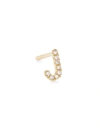 Saks Fifth Avenue Women's 14k Yellow Gold & 0.03 Tcw Diamond Initial Stud Earring In Initial J
