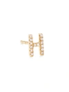 Saks Fifth Avenue Women's 14k Yellow Gold & 0.03 Tcw Diamond Initial Stud Earring In Initial H