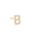 Saks Fifth Avenue Women's 14k Yellow Gold & 0.03 Tcw Diamond Initial Stud Earring In Initial B