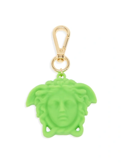 Versace La Medusa Key Ring In Neon Green