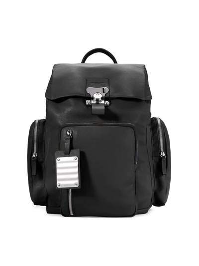 Fpm On The Road Leather Medium Backpack In Black