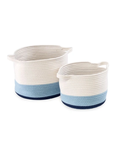 Honey-can-do Nesting Cotton Rope 2-piece Storage Basket Set In White