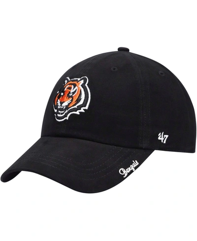 47 Brand Women's Black Cincinnati Bengals Miata Clean Up Primary Adjustable Hat