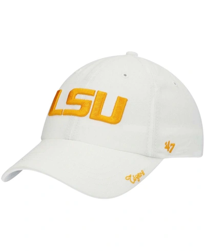 47 Brand Women's White Lsu Tigers Miata Clean Up Logo Adjustable Hat