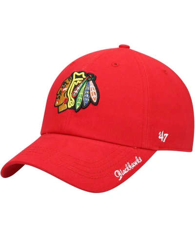 47 Brand Women's Red Chicago Blackhawks Team Miata Clean Up Adjustable Hat