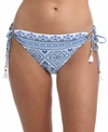 La Blanca Breeze Adjustable Bikini Bottom In Mediterranean Breeze Blue