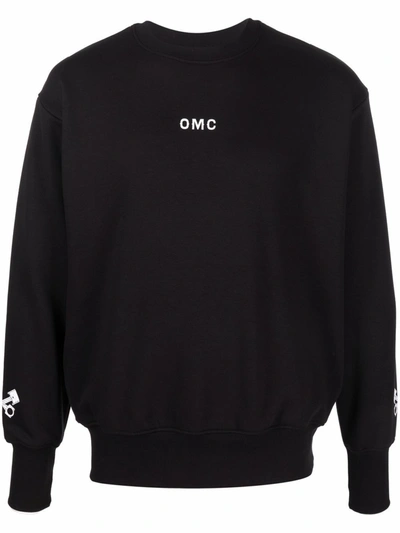 Omc Logo-print Long-sleeved Sweatshirt In Schwarz