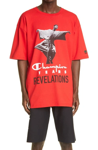 Champion Tears Alvin Ailey Graphic Oversize Cotton Tee In Red