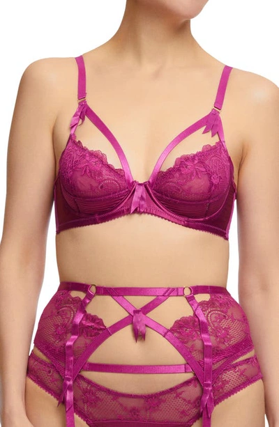 Dita Von Teese Madame X Underwire Bra In Magenta