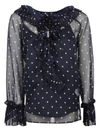 P.a.r.o.s.h Polka-dot Pattern Blouse In Fantasia Blue