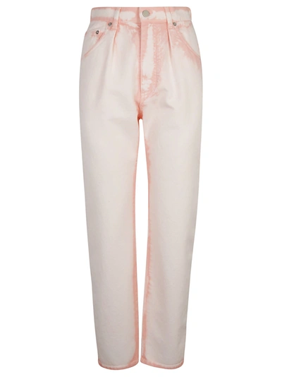 Alberta Ferretti Bleach-wash Tapered Jeans In Fantasia Rosa