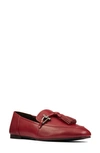 Clarksr Pure 2 Tassel Loafer In Wine Leather