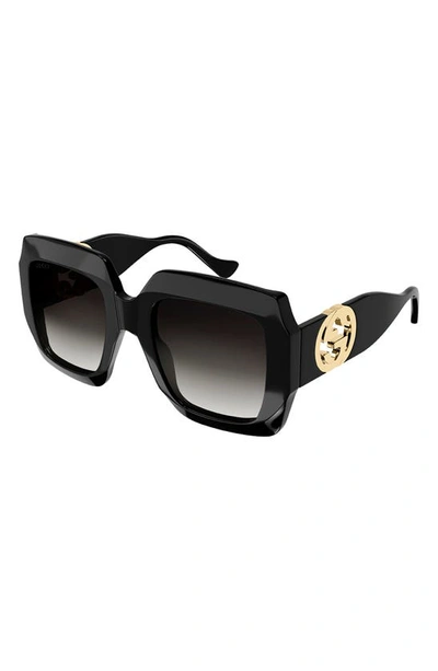 Gucci 54mm Square Sunglasses In Black