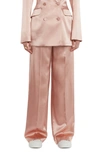Alexander Mcqueen Satin-effect Wide-leg Trousers In 8011 Rose Gold