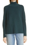 Eileen Fisher Raglan Sleeve Merino Wool Turtleneck Sweater In Deep Agean