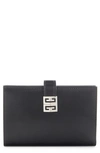 Givenchy Medium 4g Bifold Calfskin Leather Wallet In 001-black