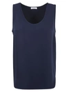 P.a.r.o.s.h Sleeveless Scoop Neck Blouse In Blue
