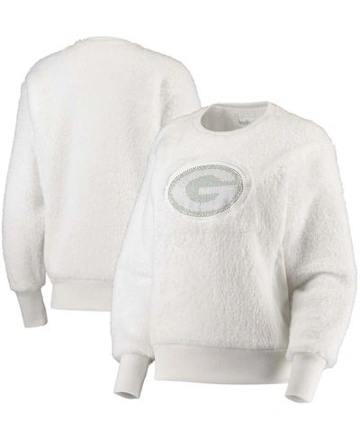 Touché Women's White Green Bay Packers Milestone Tracker Pullover Sweatshirt