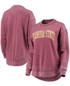 Pressbox Women's Garnet Florida State Seminoles Vintage-like Wash Pullover Sweatshirt In Garnet
