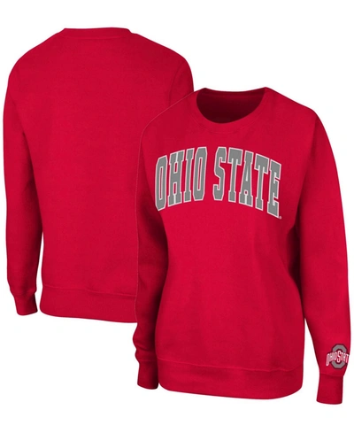 Colosseum Women's Scarlet Ohio State Buckeyes Campanile Pullover Sweatshirt