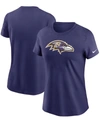 NIKE WOMEN'S PURPLE BALTIMORE RAVENS LOGO ESSENTIAL T-SHIRT