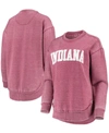 Pressbox Women's Crimson Alabama Crimson Tide Vintage-like Wash Pullover Sweatshirt In Crimson