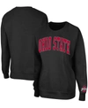 Colosseum Women's Black Ohio State Buckeyes Campanile Pullover Sweatshirt In Black