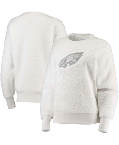 Touché Women's White Philadelphia Eagles Milestone Tracker Pullover Sweatshirt