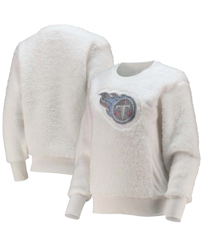 Touché Women's White Tennessee Titans Milestone Tracker Pullover Sweatshirt