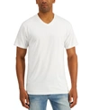 ALFANI MEN'S SOLID V-NECK T-SHIRT, CREATED FOR MACY'S